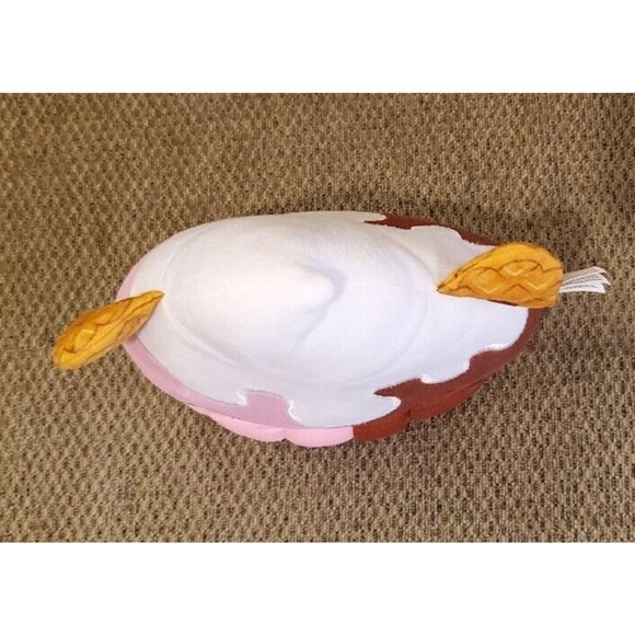 6.5" Num Noms Pink Brown White Ice Cream Waffle Ears Toy Factory Stuffed Toy - Picture 5 of 12